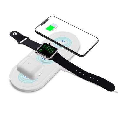 Fast Charging Multi-function 3 in 1 Induction universal Wireless Charger Pad for Smart Watch Phone Earphone