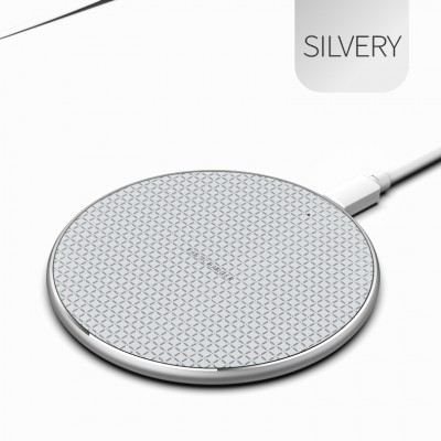 Ultra Thin Aluminum ABS 10W Qi Wireless Charger Universal Fast Wireless Charging Pad for iPhonly Samsungly